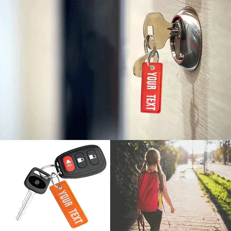Personalized Name Customization Embroidery Patches, Car, Motorcycle, Backpack, Door Lock, Key-Chain Tag