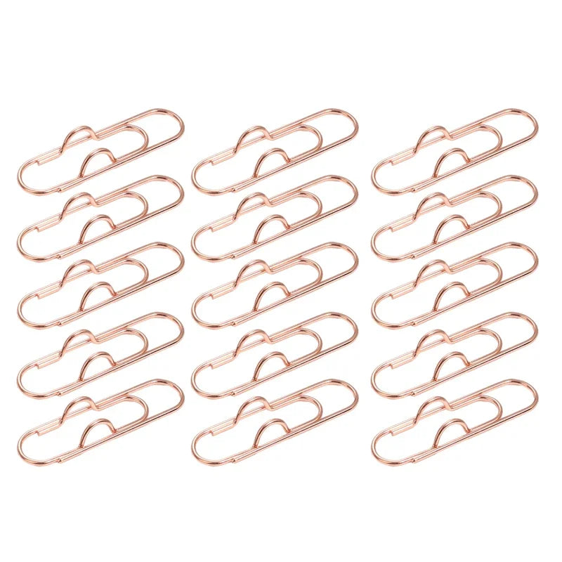 Anti Lost Paper Clip Metal Pen Holder Clips Portable Bookmarks Photo Memo Ticket Fixed Paperclips Office School Stationery