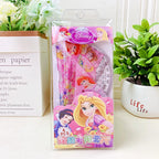 Disney Princess Ruler Set, Animated Merchandise with Cartoon Printed Transparent Acrylic Student Ruler Kit