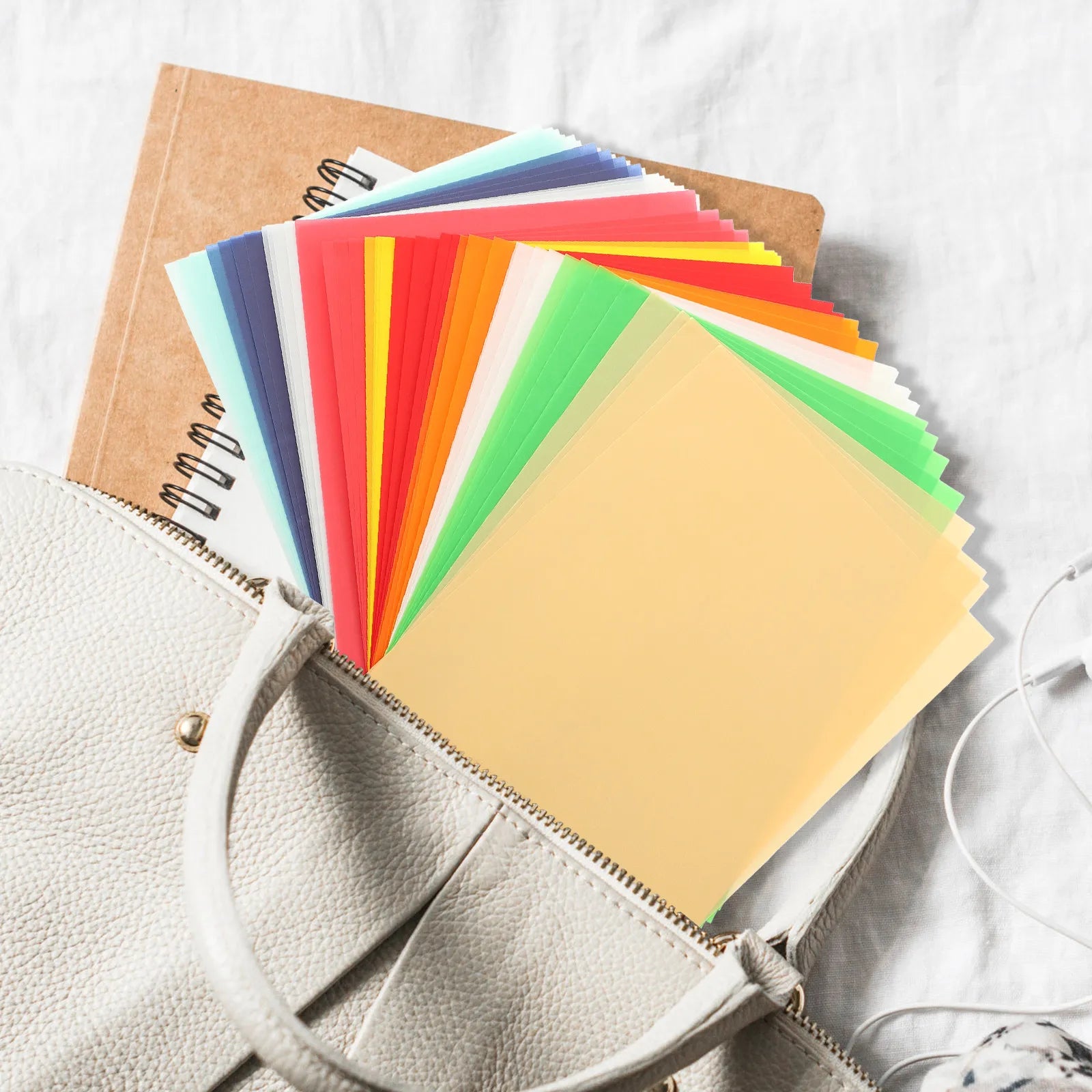 40Pcs Tracing Paper Set Assorted Colors Thick Fade-Resistant Translucent Sulfuric Paper for Engineering Drawing Calligraphy Cad