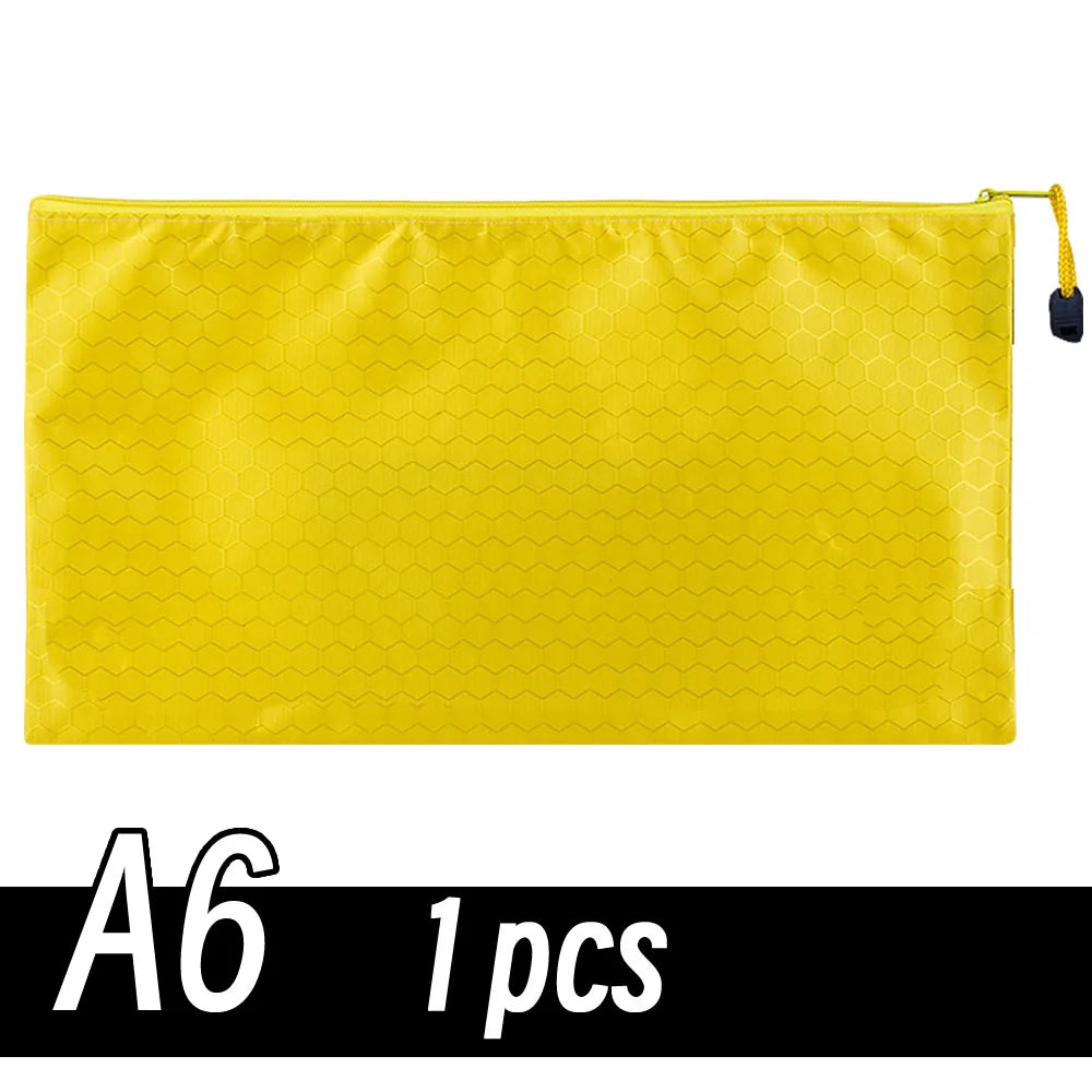 A4/A6 Pencil Bag Zipper Pouch Document Puzzle Bag Waterproof Zip File Folders Pencil Case Storage Bags School Office Supplies