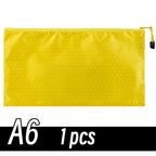 A4/A6 Pencil Bag Zipper Pouch Document Puzzle Bag Waterproof Zip File Folders Pencil Case Storage Bags School Office Supplies