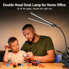LED Desk Lamp with Clamp Swing Arm Desk Lamps Eye-Caring Dimmable Desk Light with 3 Color Modes and 10 Dimmable led Table lights