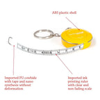 1M/1.5M Measure Ruler Retractable Centimeter Inch Roll Tape Mini Keychain Tape Measure Tailor Portable Sewing Measuring Tool