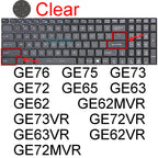 Keyboard Cover for MSI GF65 Thin GF63 GF75 Thin GF72 GF72VR GF62 GF62VR Silicone Protector Skin Case Gaming Laptop 15.6