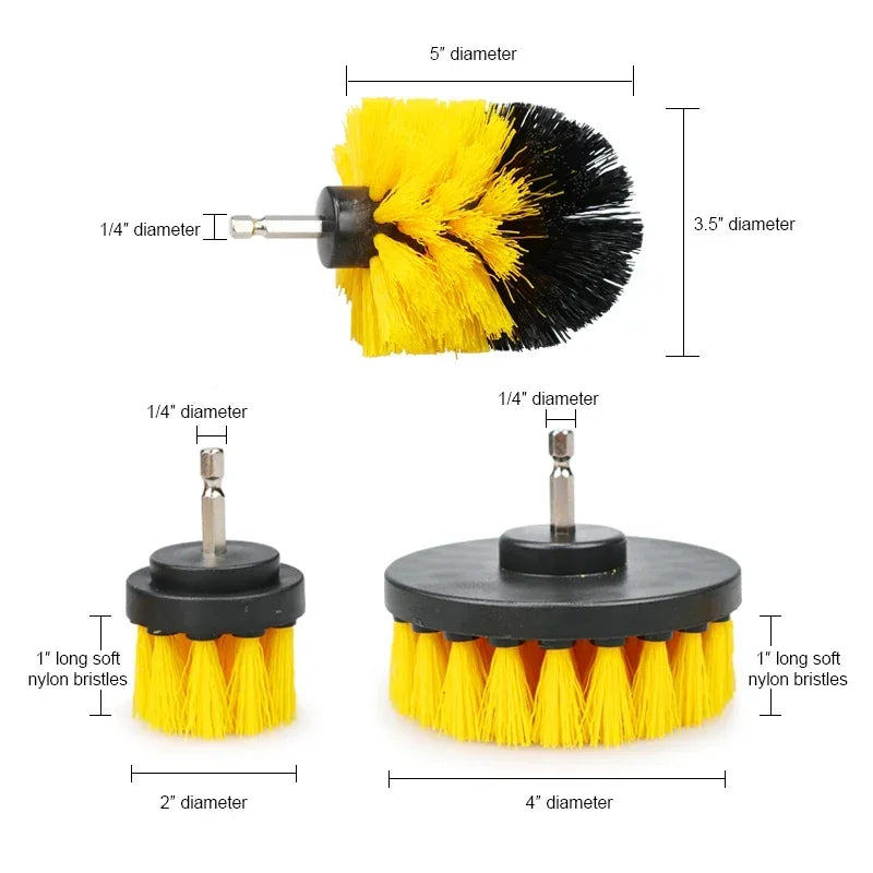 2/3.5/4/5'' Drill Brush Electric Scrubber Brush for Cleaning Bathroom Bathtub Cleaning Brush Scrub Drill Cleaning Tools