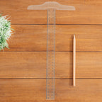 2Pcs Ruler Plastic Drafting T Shape Ruler Accurate Measuring Square for Artists Designers Woodworking Architects