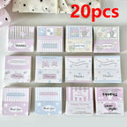 20-50pcs 5.4x5.4cm Cute Thank you Cards Foldable Hanging Card for diy Jewelry Display Card Stationery Packaging Retail Price Tag