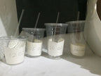 50 Sets 12/16/20/24OZ Clear Plastic Cups Lids and Straws for Iced Coffee Cups Disposable Smoothie Cups for Cold Drink Free BPA