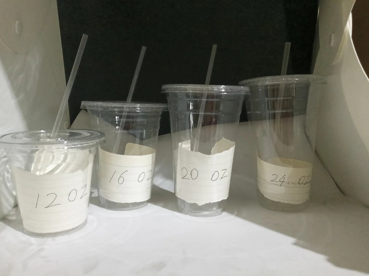 50 Sets 12/16/20/24OZ Clear Plastic Cups Lids and Straws for Iced Coffee Cups Disposable Smoothie Cups for Cold Drink Free BPA