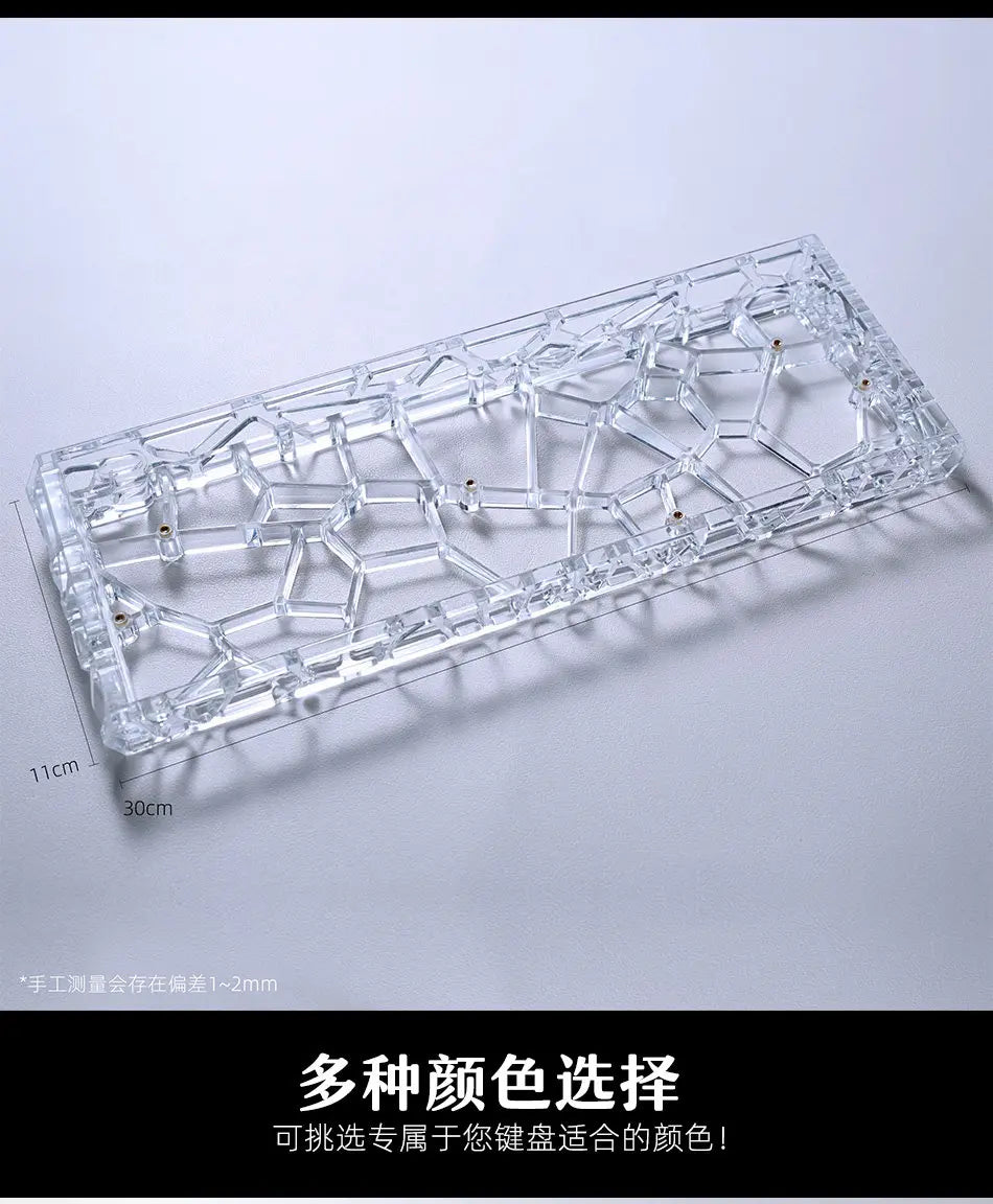 GH60/Wooting60/MAD60 Hollow Transparent Keyboard Shell 60% Keys Layout Keyboard Case for PC Accessory Customized Keyboard Shell