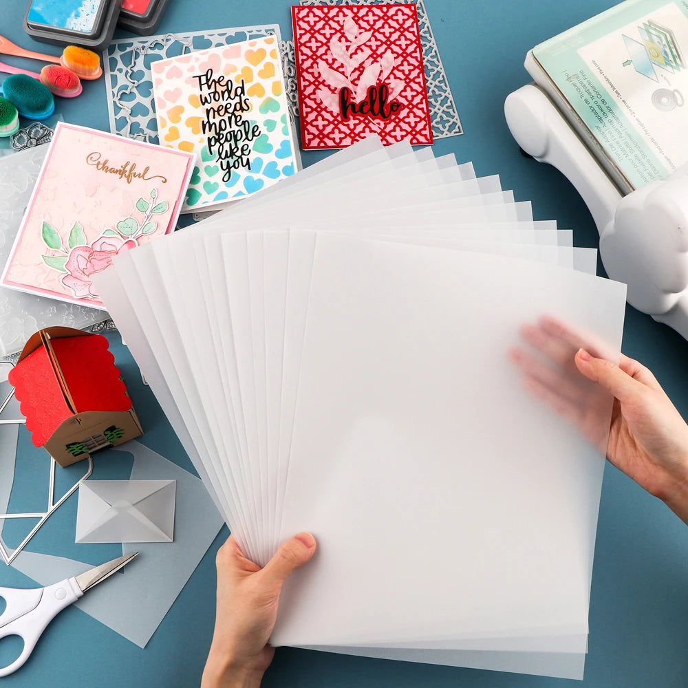 30 Sheets Vellum Paper 8.5x11inch Frosted Smooth Vellum Paper Sheets Translucent Paper Tracing Vellum Paper for Crafts Tracing