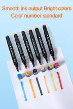 12-168 Colors Markers Set Double Headed Marker Pen Student Animation for Bookmark Manga Drawing Painting School Art Supplies