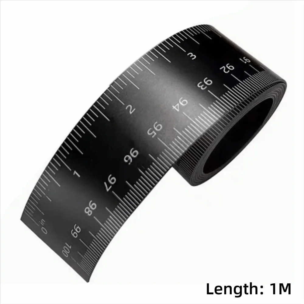 Black Magnetic Border Ruler Dual Scale Measuring Tool Flexible Ruler with Both Inches and Centimeters Magnetic Flexible Ruler