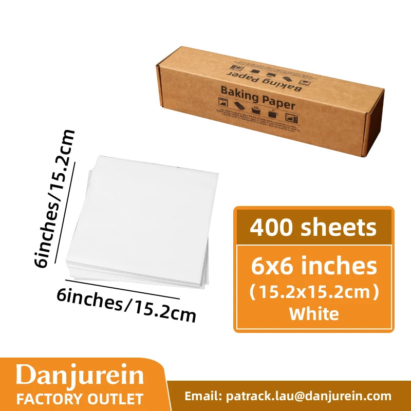 Parchment Paper Baking Paper 4"6"8"9"10"12" Precut Non-Stick Grilling Food Packaging Oven Air Fryer Steaming Bread Cake Cookie
