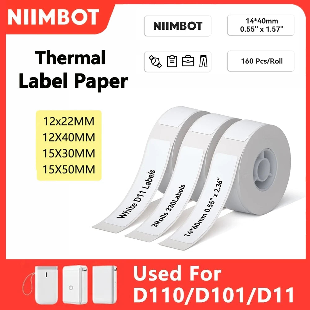 Niimbot D11/D101/D110 Portable Mini Printer For Mobile Thermal Adhesive Label Printer For Stickers Pocket Labeling Maker Machine