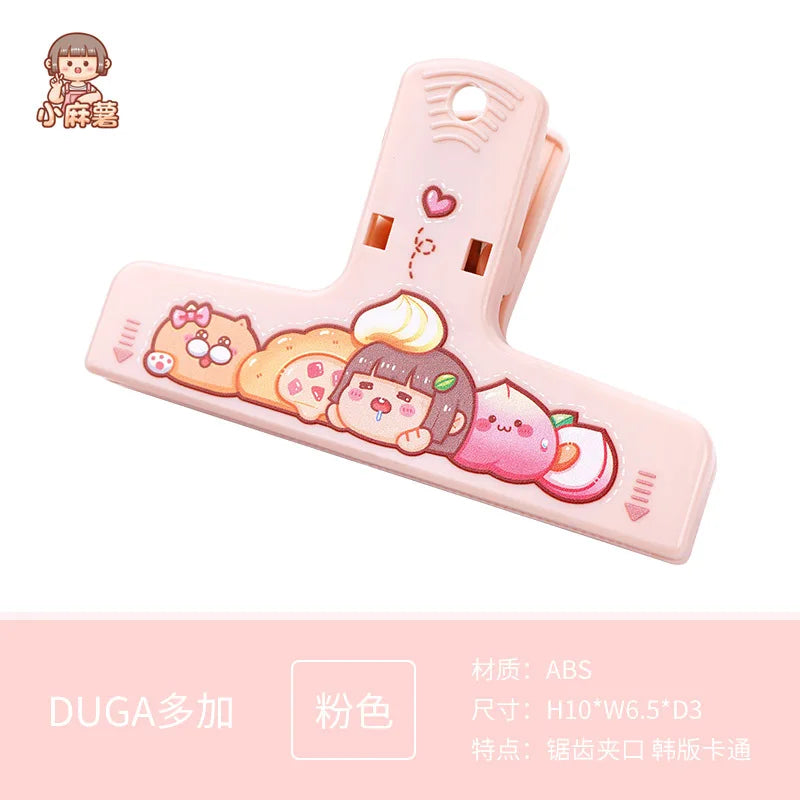 Cute Cartoon ABS Paper Clipper Bookmark Binder Multicolor Office Accessories Document Clip School Supplies Kawaii Stationery