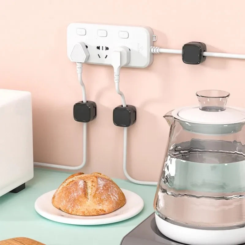 5/10 PCS Magnetic Cable Clips Cable Smooth Adjustable Cord Holder Under Desk Cable Management Wire Keeper Cable Organizer Holder