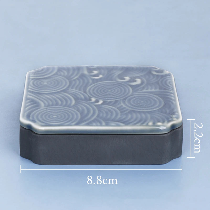 Calligraphy Ink Stone Natural Raw Stone Inkstone Brush Writing Painting Inkstone Vintage Students Multifunctional Ink Cartridge
