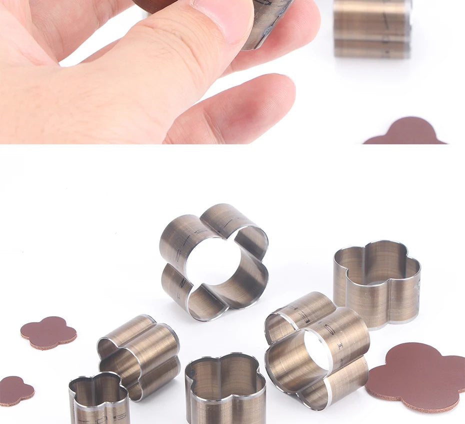 7Pcs Leather Die Cutter Hollow Punching Tool Cutting Mold Punching Die Set for Handmade DIY Leather Craft 20/25/30/35/40/45/50mm