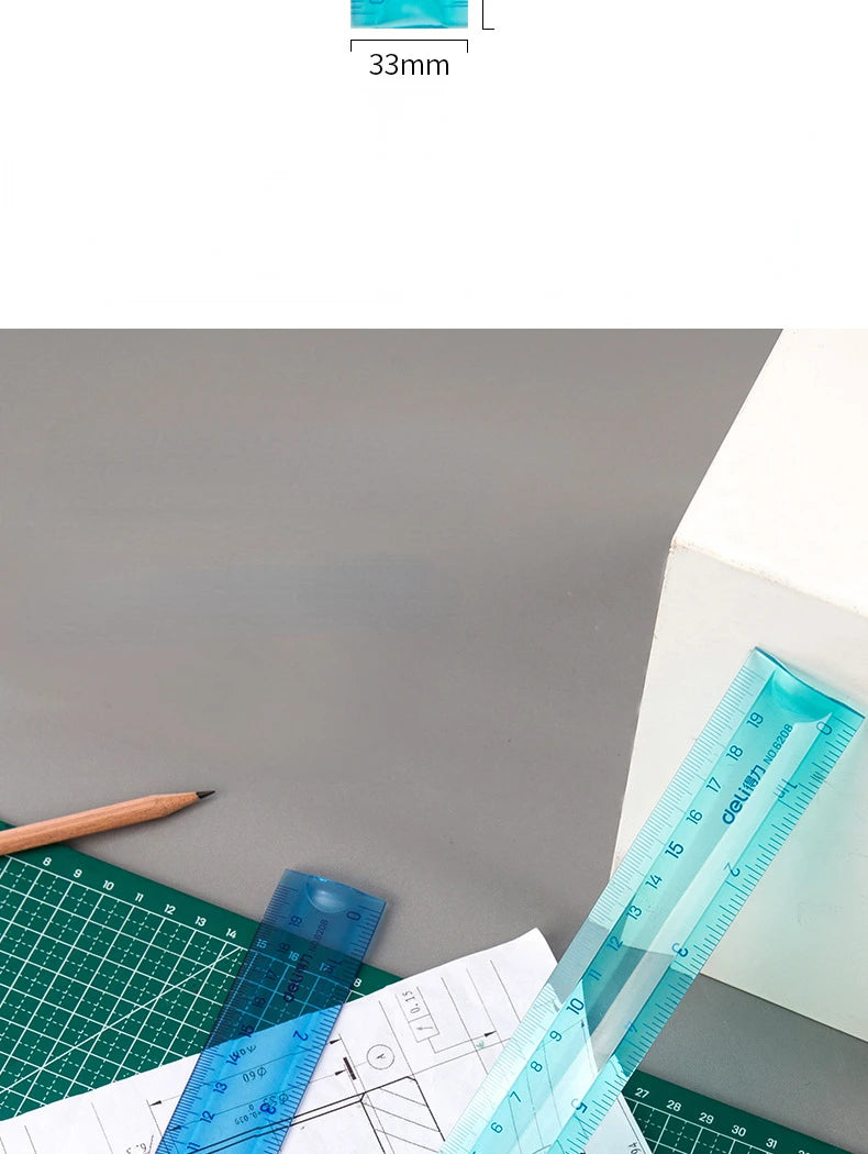 Random 1 Pc 20 cm/8 Inch Flexibale Rulers Soft Plastic, Inches And Metric For School And Office