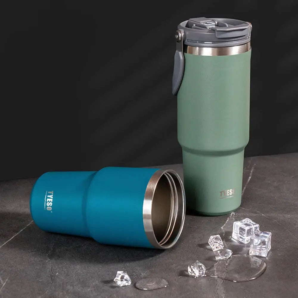 Tyeso 1200ML Vacuum Flasks Stainless Steel Coffee Cup Cold Hot Double-layer Insulated Tumbler Thermo Water Bottle Car Travel Mug