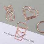 50/20pcs Love Diamond Crown Envelope Stationery Photo Tickets Office Supplies Metal Book Paper Clip Paperclips Mini Binder Clips