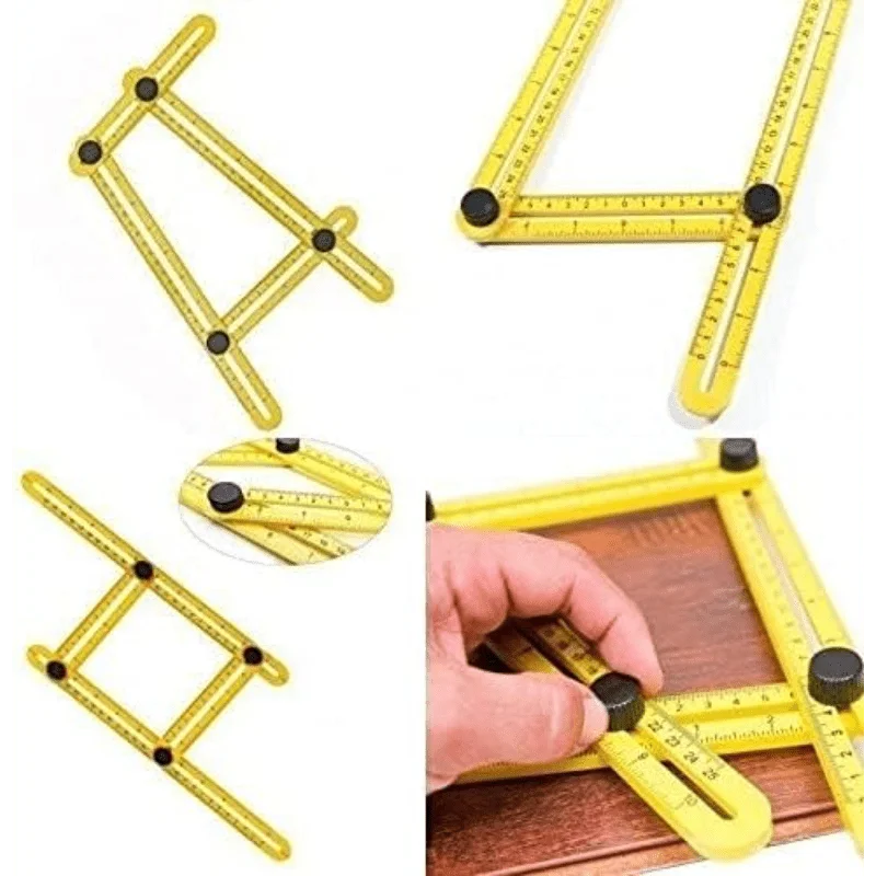 1pcs Flexible 4-Fold Ruler Portable Precision Measuring Tool for Woodworking Construction DIY Gift