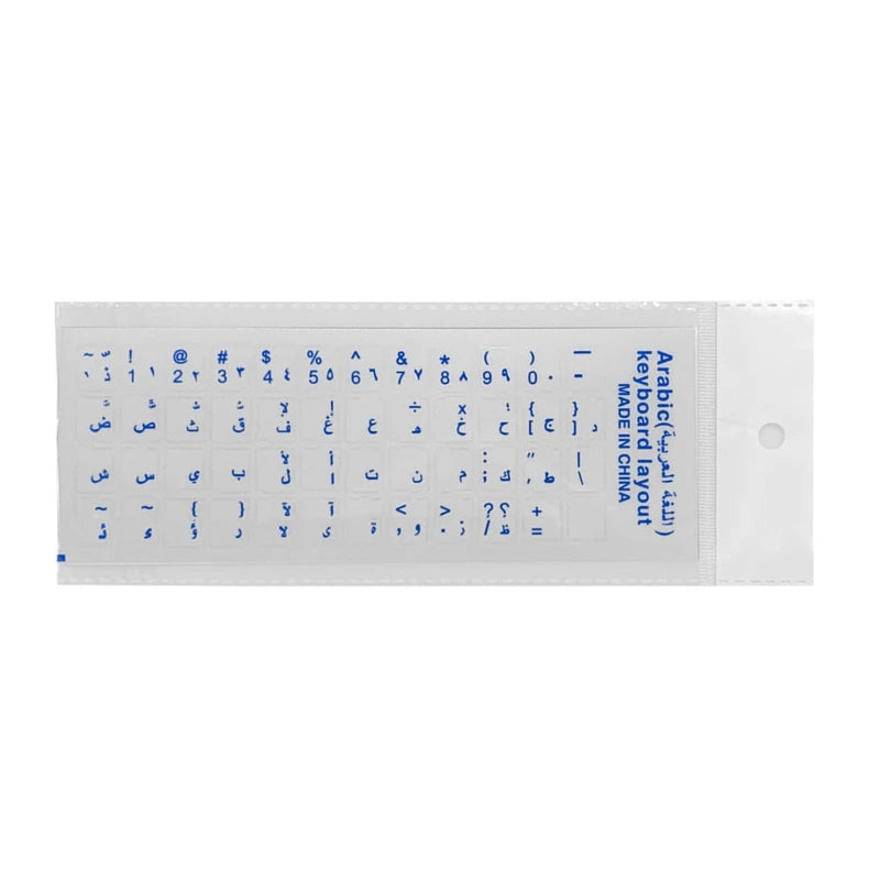 Arabic Keyboard Cover Stickers for MacBook Notebook Desktop Standard Letter Stickers Matte PVC Keyboard Letters Transparent
