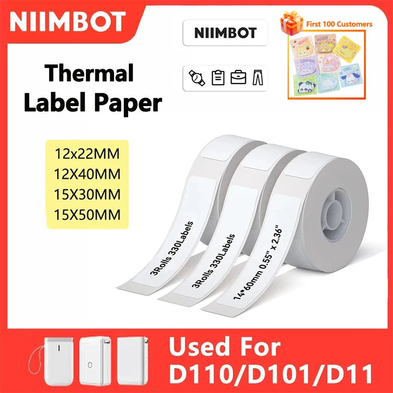 Niimbot D11/D101/D110 Portable Mini Printer For Mobile Thermal Adhesive Label Printer For Stickers Pocket Labeling Maker Machine