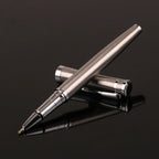 Luxury Metal Silver Black Signature Ballpoint Pens for Business Writing Office Supplies Stationery Customized Logo Name Gift
