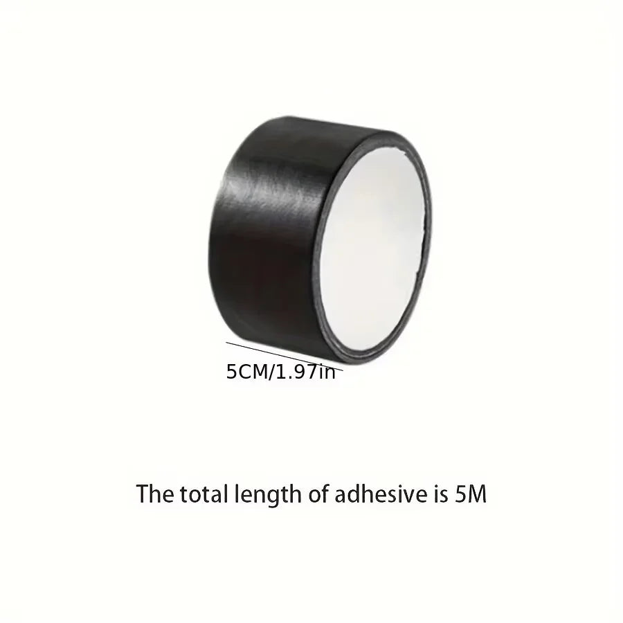 YITAPE Heavy Duty Duct Tape Black 4.5cm*20M Strong Adhesive Waterproof Cloth Tape No Residue for Indoor Outdoor Repair Sealing