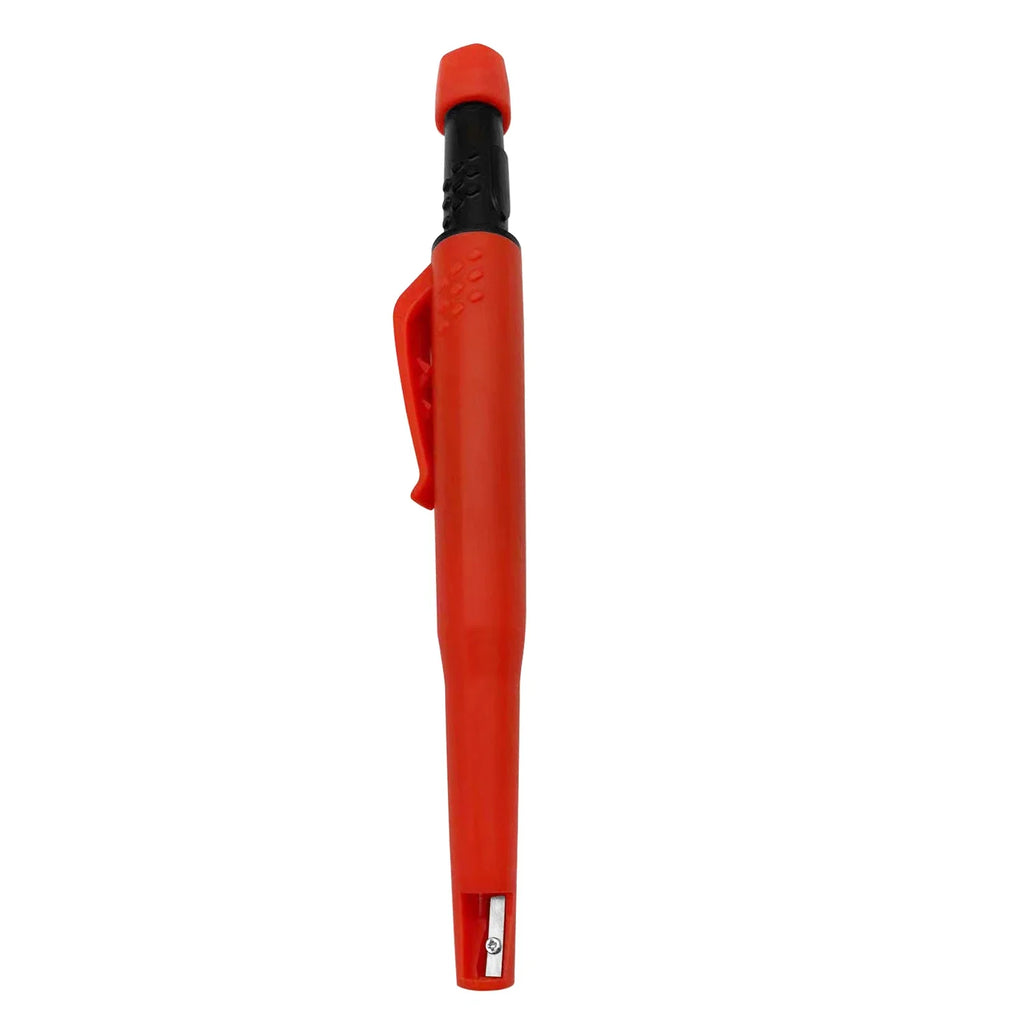 Solid Carpenter Mechanical Pencil For Woodworking Construction One-piece design Pen Cap With Sharpener Stationery Supplies