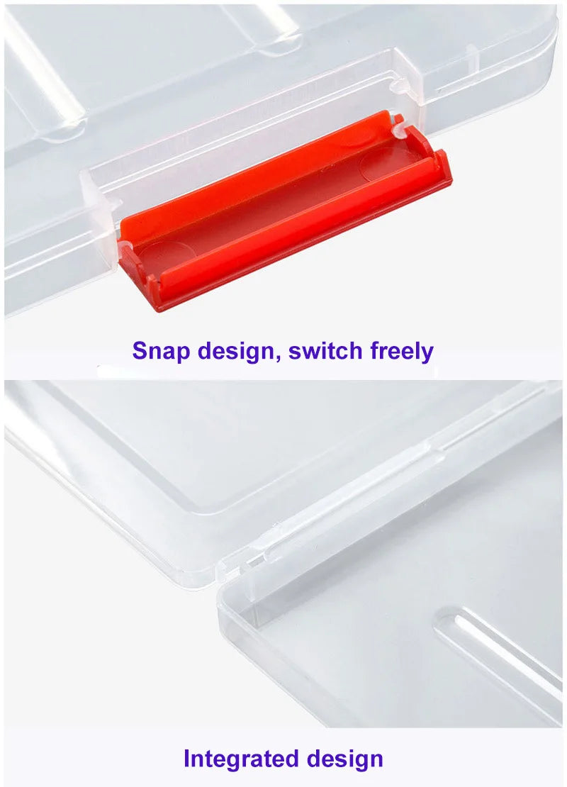 Transparent Thicken A4 File Box Plastic Office Document Sorting Storage Box Buckle Design Book File Archive Seal Boxes Organizer