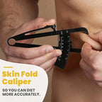 1set 70mm Skinfold Body Fat Caliper Set with Measure Tape Body Fat Monitors Body Fat Tester Skinfold Measurement accessory