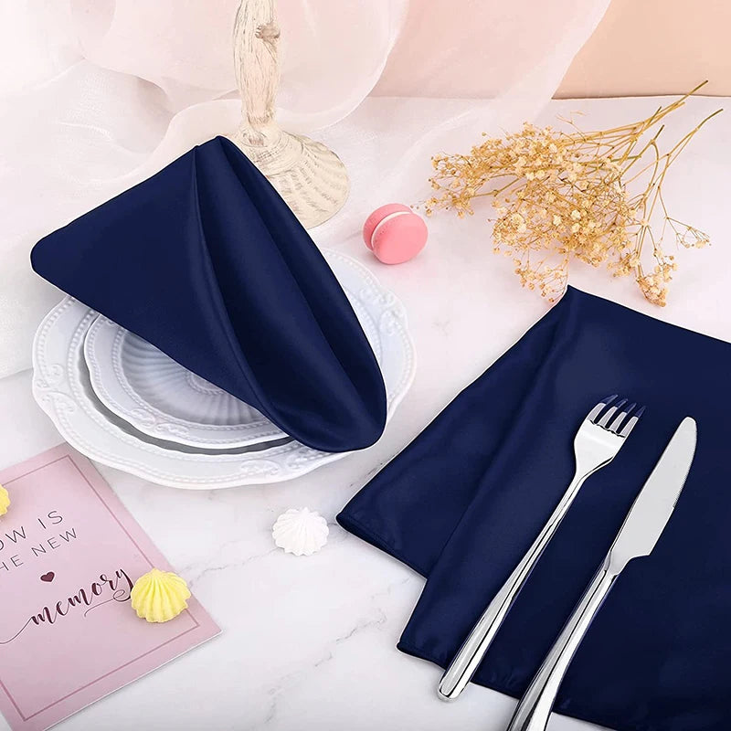 6pcs 30x30cm Table Napkins Square Dinner Napkins Washable Soft Table Napkins for Wedding Birthday Parties Decoration
