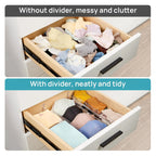 4Pcs Transparent Drawer Dividers Adjustable Expandable Drawer Dividers for Clothes Utensils Cosmetics Office Storage