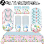 Sea Animal Theme Disposable Tableware Under The Sea Baby Shower Party Plates Napkins Cups Ocean Animals Birthday Party Supplies
