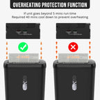 Home Office Paper Shredder-10-Sheet Strip Cut with 3.17-Gallon Basket - P-2 Security Level - CD & Credit Card Shredder - Durable & Fast - Jam Proof System - ETL Certified