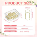20/50/100Pcs Paper Clip 2inch Non-Skid Metal Paper Clamp Clips Large for Office Supplies Craft Scrapbook Document Note Sorting