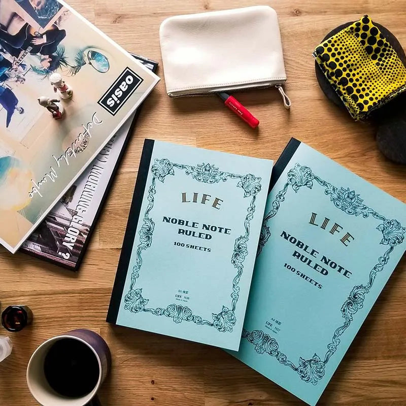 Japanese LIFE noble note section Notebook 100sheets Grid/Horizontal A4 A5 B4 B5 Pen Writing Notebook Office Stationery Supplies