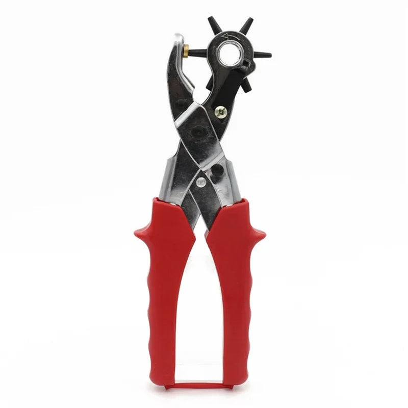Leather Craft Tools Belt Hole Punch Plier Eyelet Puncher Revolve Sewing Machine Setter Tool Watchband Strap Household Paper DIY