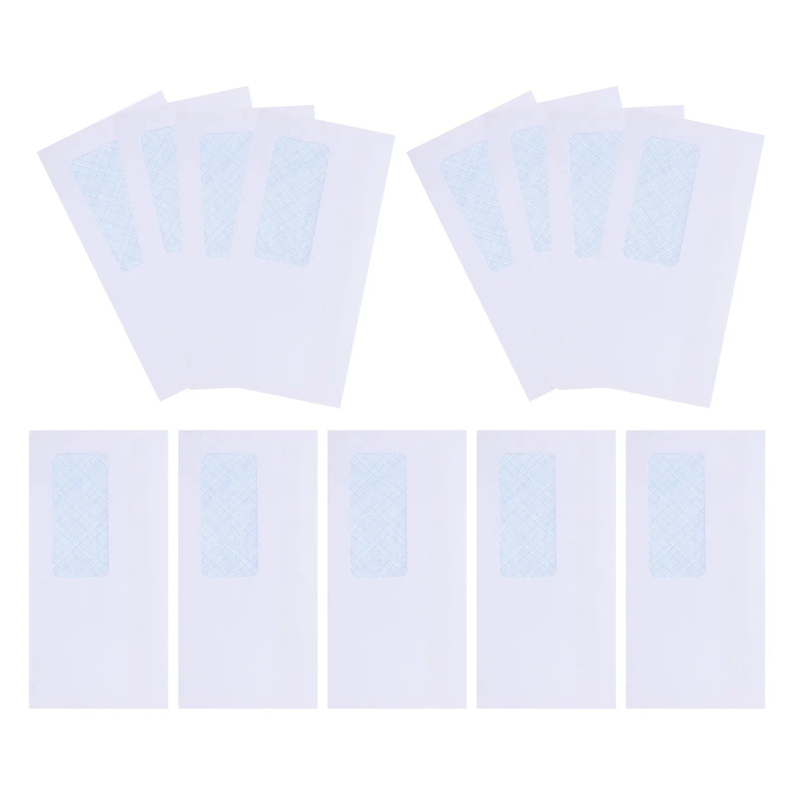50Pcs Peel and Seal Security Envelopes with Left Window for Checks Receipts Cash Budgeting Resume Documents