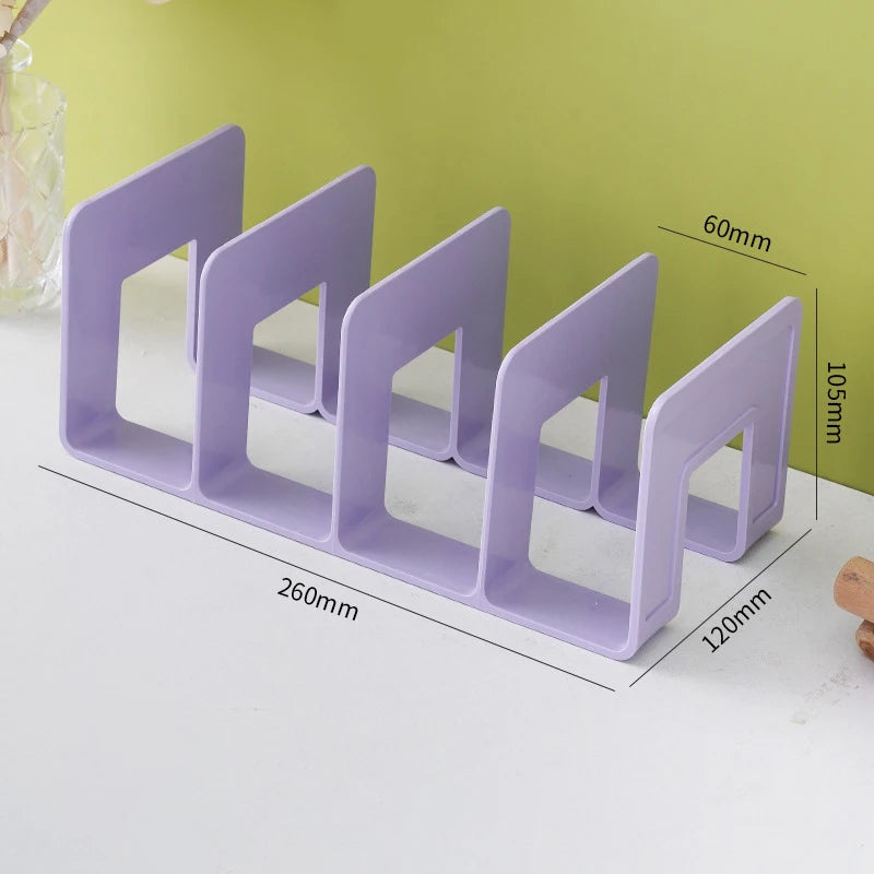 Desktop File Organizer Stackable Storage Tray Clear Paper Rack Stationery Box Transparent Holder Home Office Magazine Book Shelf