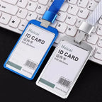 1 Pcs Aluminum Alloy Card Cover Case Bank Business Work Card Holder with ABS Retractable Badge Reel Credit ID Card Badge Bag