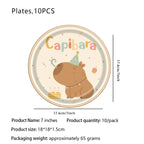 Capybara Party Theme Decoration Capybara Birthday Napkins Tablecloth Cup Plate Baby Shower Capybara Birthday Girl Party Favor