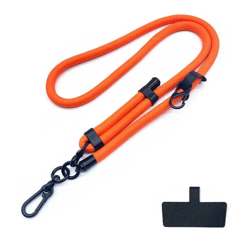 Phone Lanyard Adjustable 1 Cm Diameter Outdoor Universal Case Crossbody Shoulder Card Neck Cord Clip Hang Anti-lost Wrist Strap