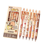 12pcs Cute Cartoon Capybara HB Pencils Stationery Set With Pencil Sharpener School Students Stationery Gift