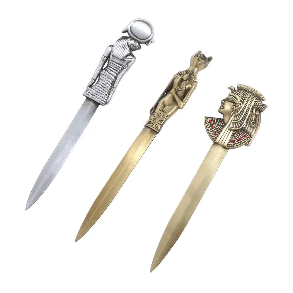 Egyptian Pyramid Pharaoh Envelope Opener DIY Crafts Tool Letter Opening Tool Express Opener Zinc Alloy Ancient