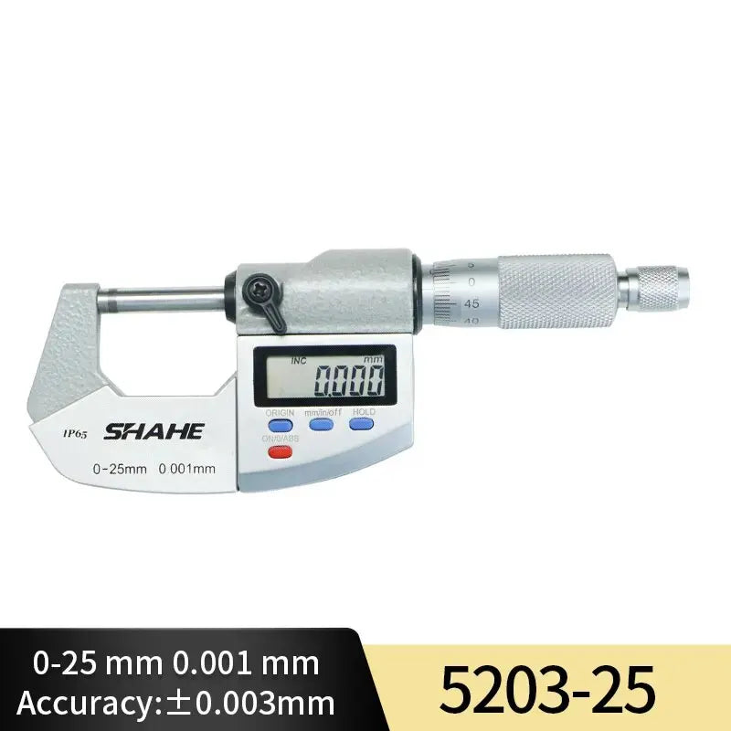 SHAHE 0.001mm Electronic Outside Micrometer 0-25mm Digital Micrometer Electronic Digital Caliper Gauge